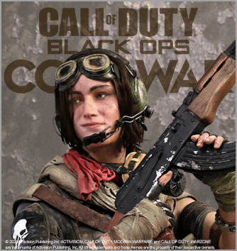 Samantha Maxis, Call of Duty, COD, life size statue